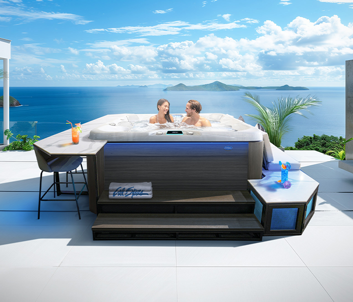 Calspas hot tub being used in a family setting - Everett